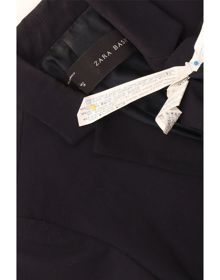 Blazer pentru femei Zara, cu 1 nasture, UK 12 Poliester mediu albastru bleumarin