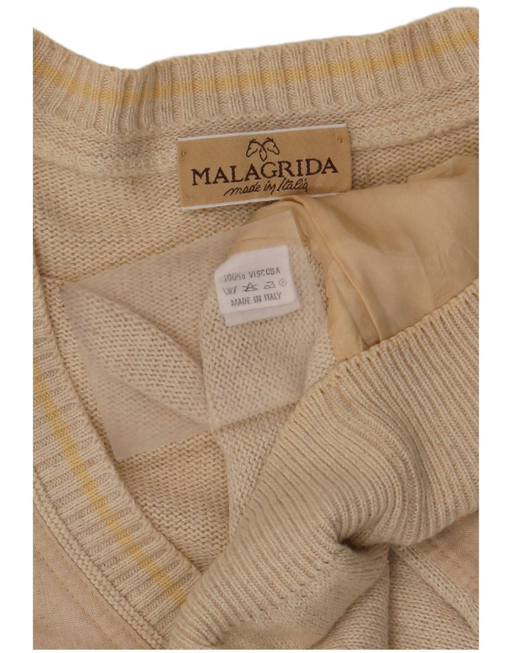 Pulover cardigan pentru bărbați Malagrida, mare, bej, viscoză