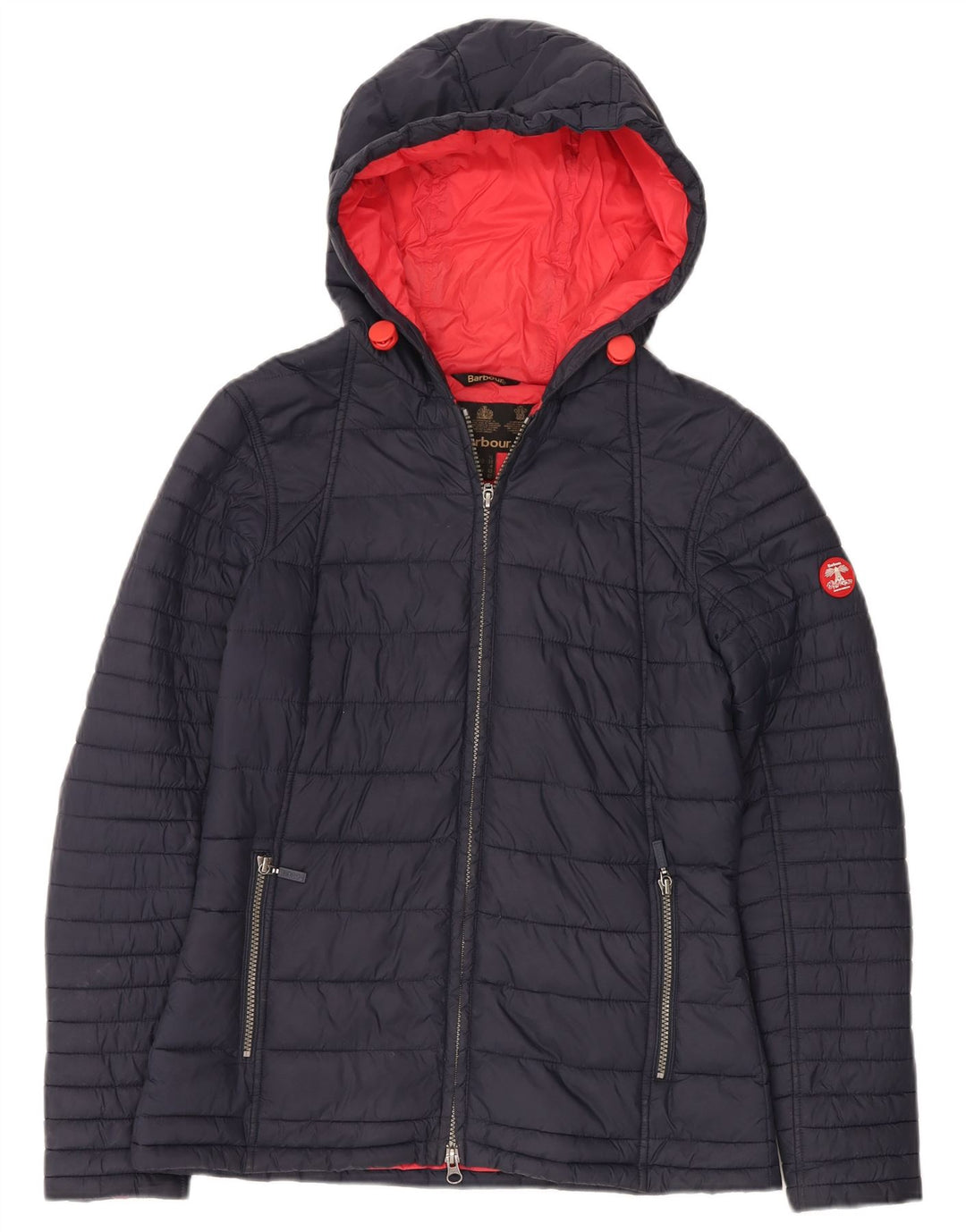 Jachetă căptușită cu glugă pentru femei BARBOUR UK 12 Medium Bleumarin