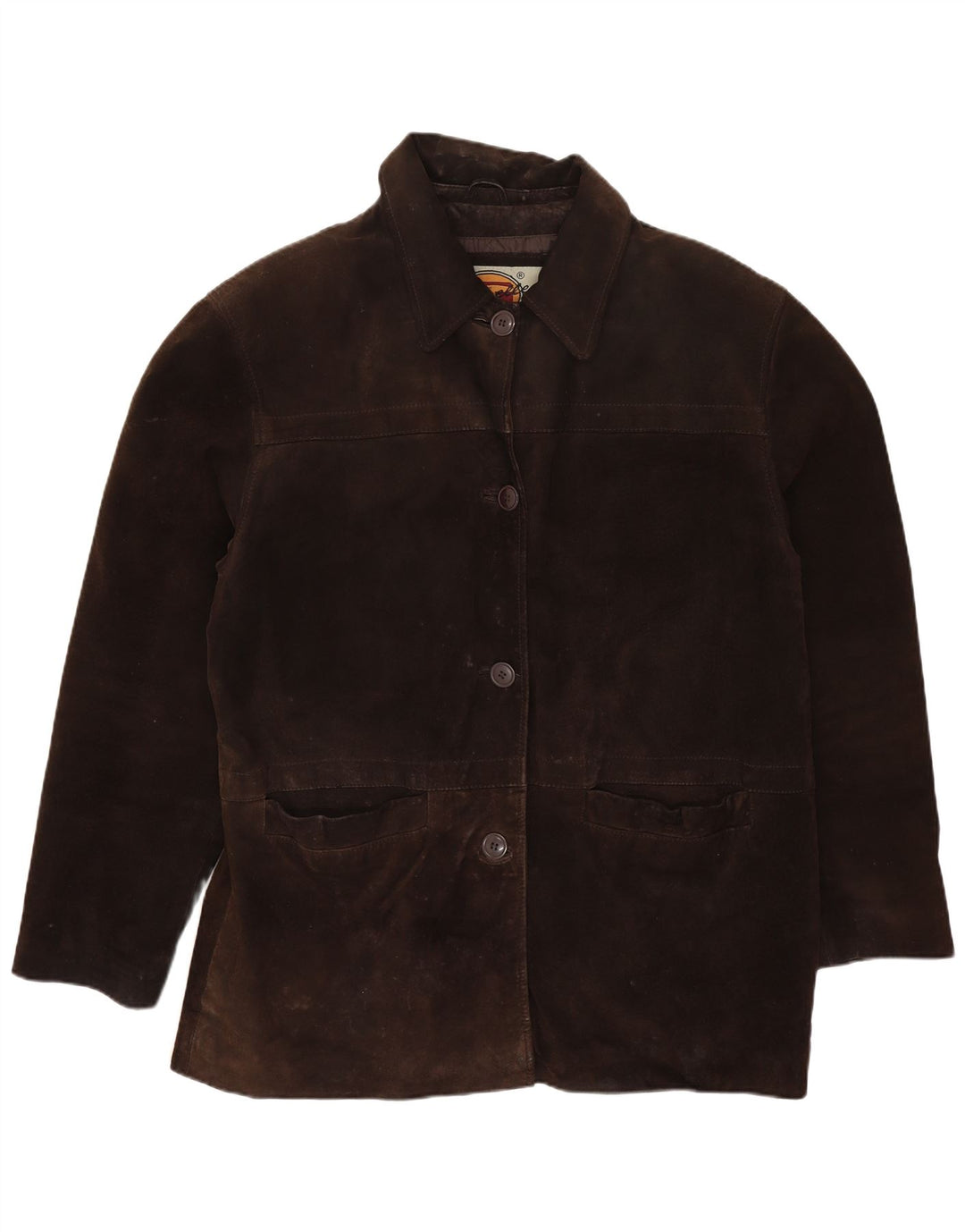 Jachetă supradimensionată pentru femei Gapelle UK 10, piele maro mică