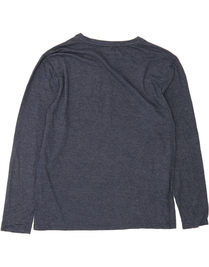 PENGUIN Mens Top Long Sleeve Large Navy Blue Cotton Vintage Penguin and Second-Hand Penguin from Messina Hembry 
