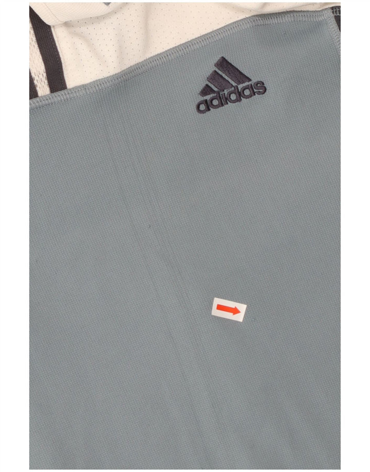 Tricou pentru bărbați ADIDAS Top UK 40/42 Medium White Colorblock Poliester
