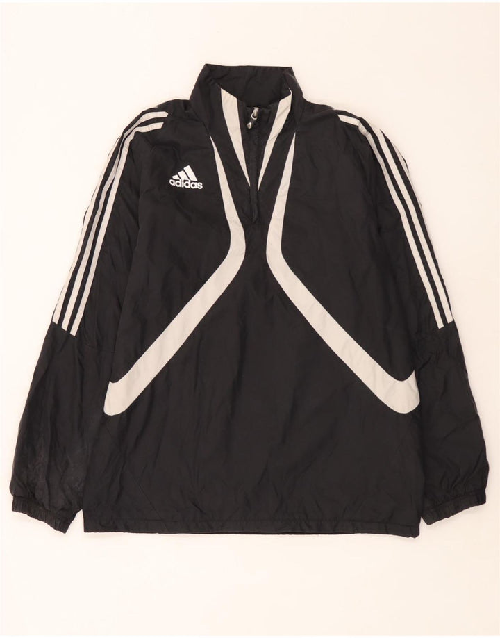 Adidas Mens Pullover Trening Top UK 40/42 Medium Black Colorblock