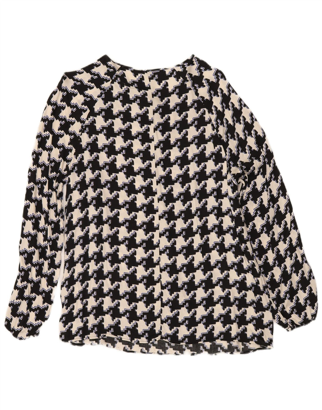 Bluză pentru femei Fiorella Rubino Top UK 14 Medium Black Houndstooth Viscose