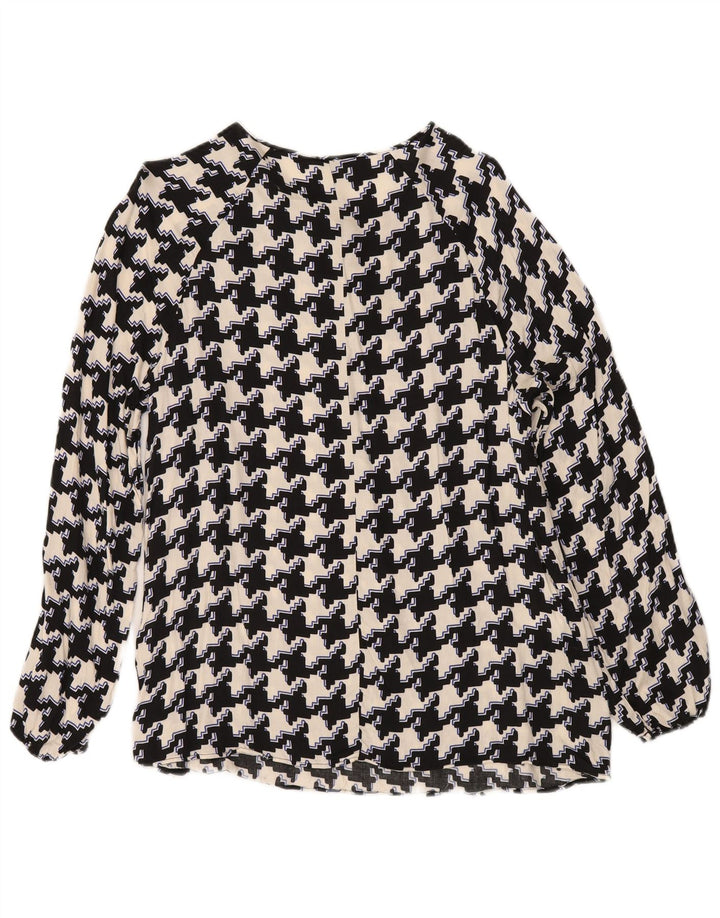 Bluză pentru femei Fiorella Rubino Top UK 14 Medium Black Houndstooth Viscose