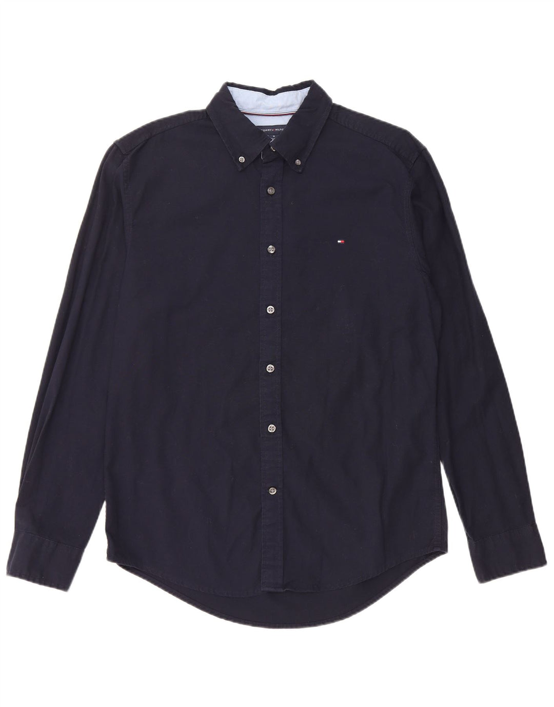 Cămașă pentru bărbați Tommy Hilfiger, bumbac mediu albastru bleumarin