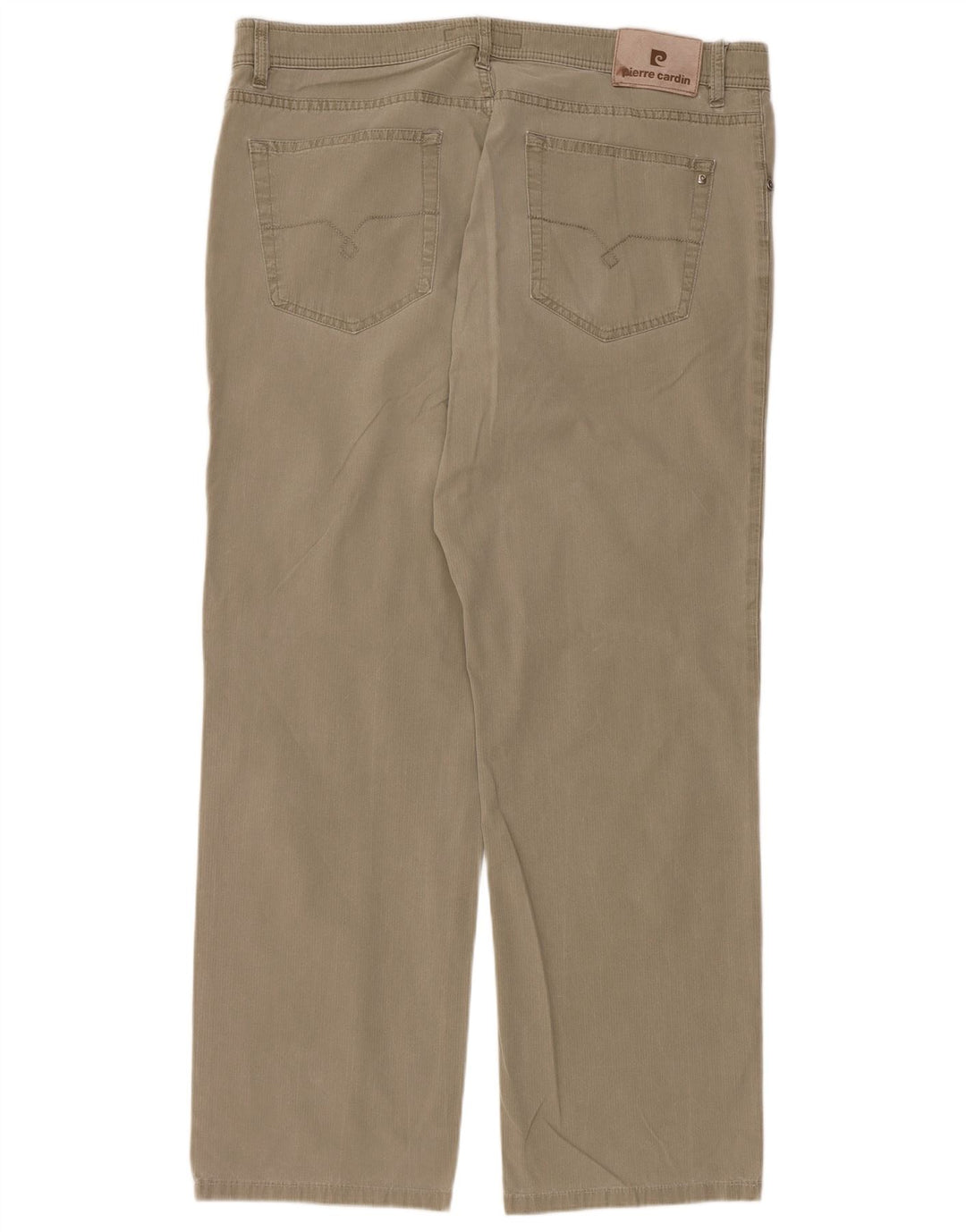 PIERRE CARDIN Pantaloni casual drepti pentru bărbați W40 L30 bumbac verde