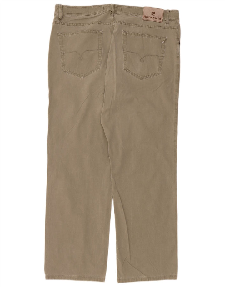 PIERRE CARDIN Pantaloni casual drepti pentru bărbați W40 L30 bumbac verde