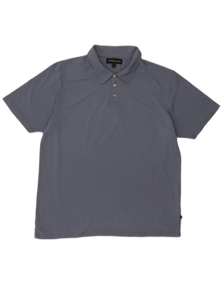 Tricou polo Marlboro Classics pentru bărbați 2XL, poliamidă albastră
