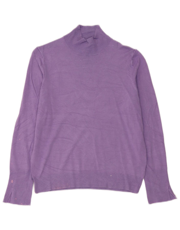 Pulover cu gât țestoasă pentru femei Zara UK 14 Viscoză mare violet