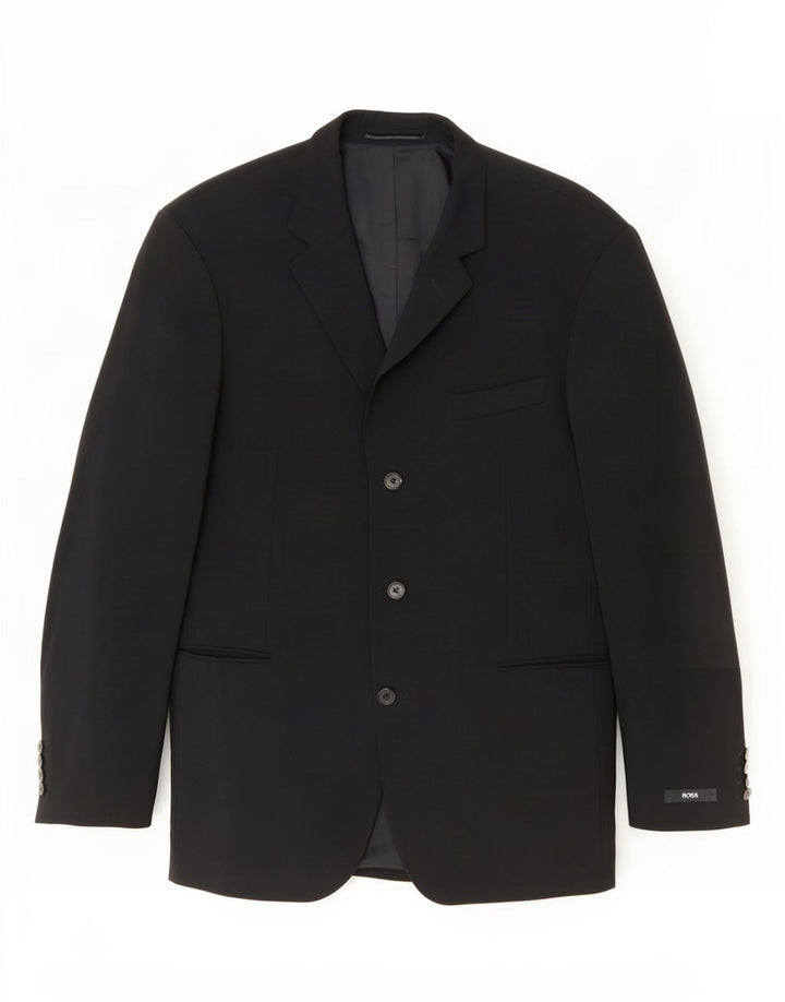 Jachetă blazer pentru bărbați Hugo Boss cu 3 nasturi EU 52 XL Negru