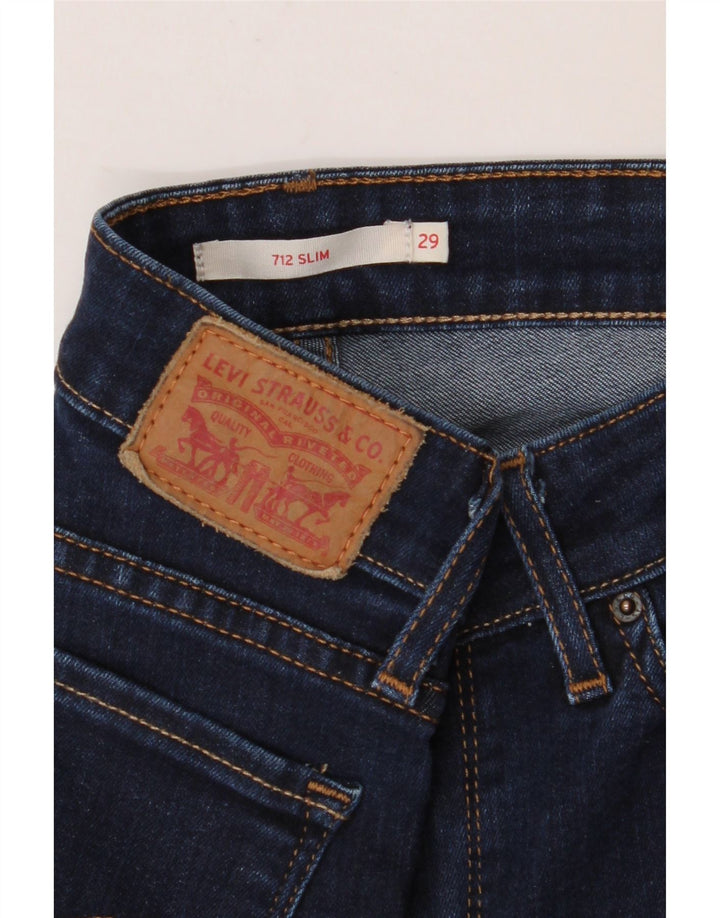 Blugi 712 slim pentru femei LEVI'S W29 L31 bumbac bleumarin