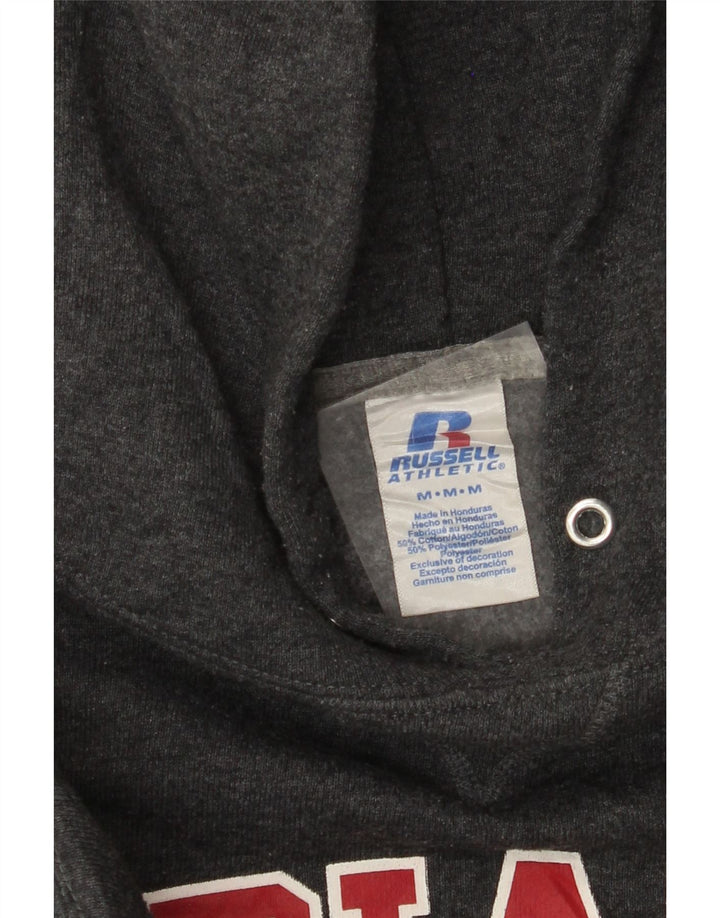 RUSSELL ATHLETIC pentru bărbați Indiana Wesleyan Graphic Hoodie Jumper Medium Gri