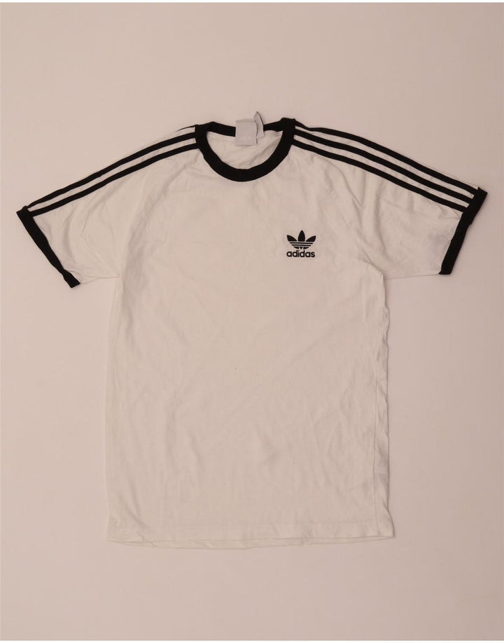 Tricou pentru bărbați Adidas Top Mediu Alb Bumbac