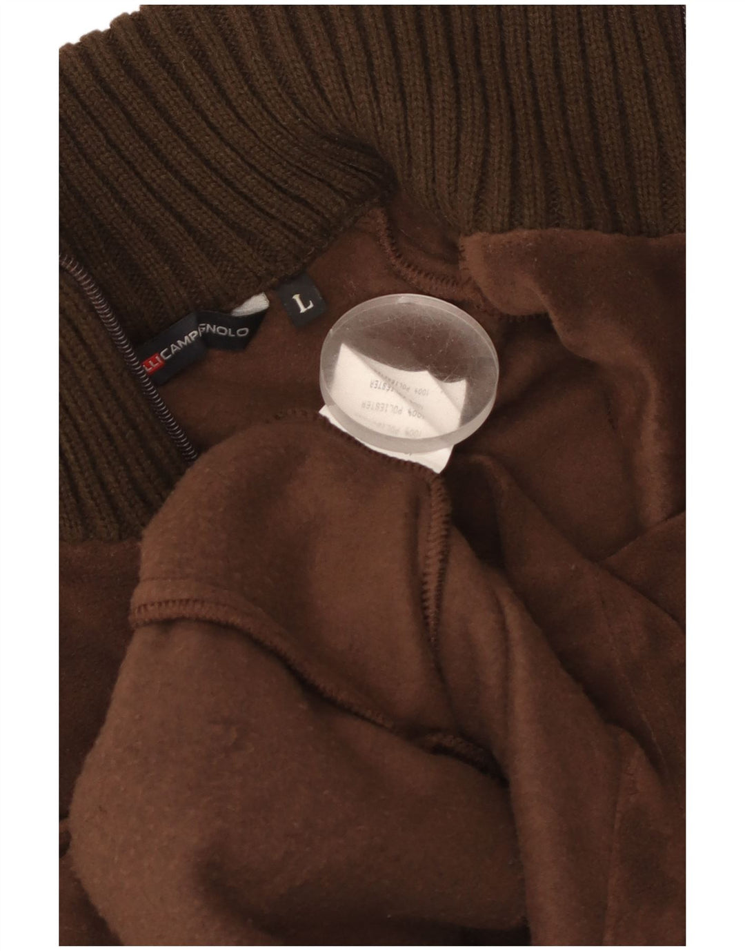 F.LLI CAMPAGNOLO Jachetă polară pentru femei UK 14 Poliester maro mare