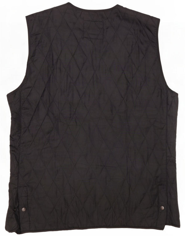 Fiorucci Mens Quilted Gilet UK 42 XL Black Nylon
