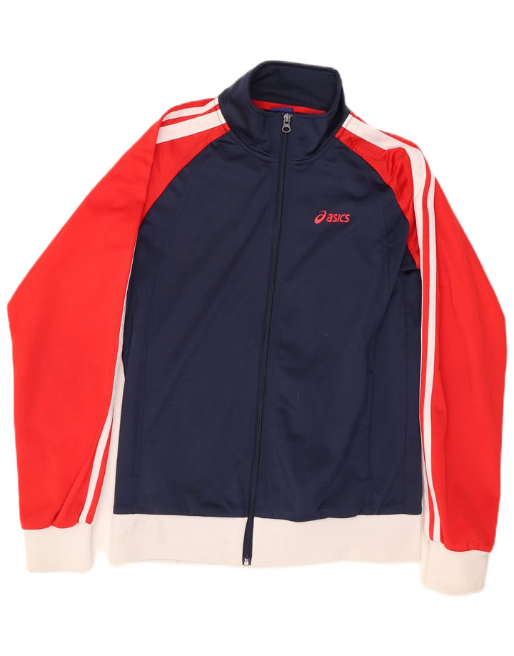 Jachetă de trening pentru bărbați ASICS, albastru mic, poliester color bloc