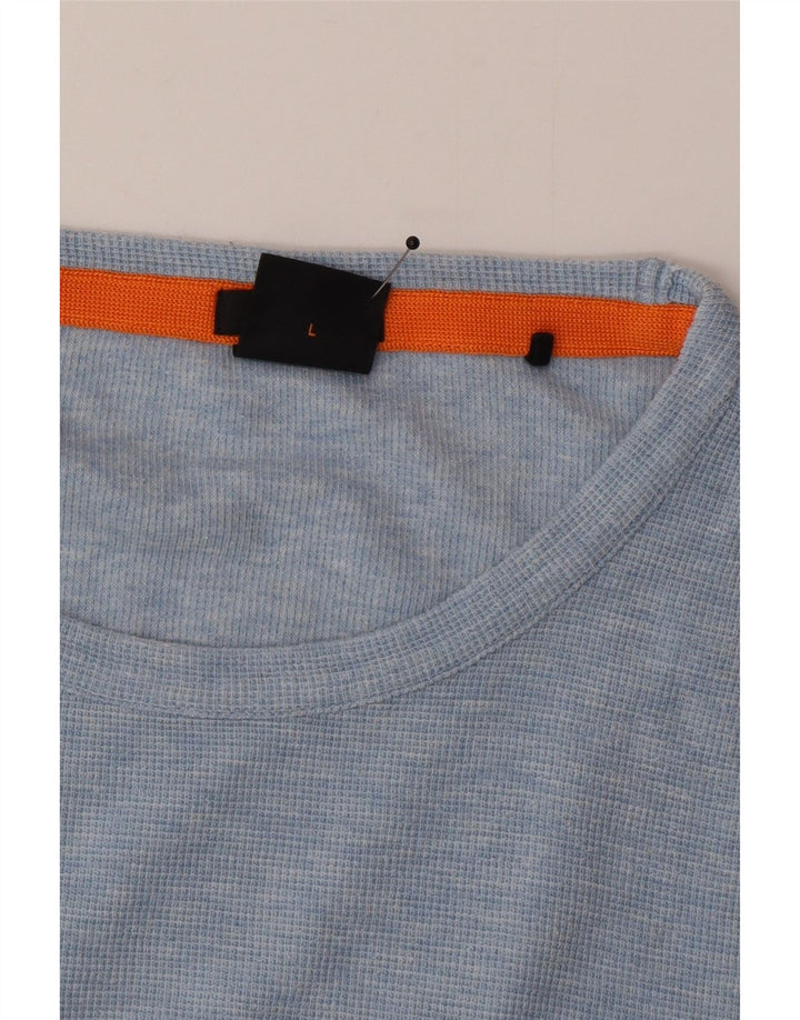 Hugo Boss Slim Fit Top cu mânecă lungă, mare, albastru