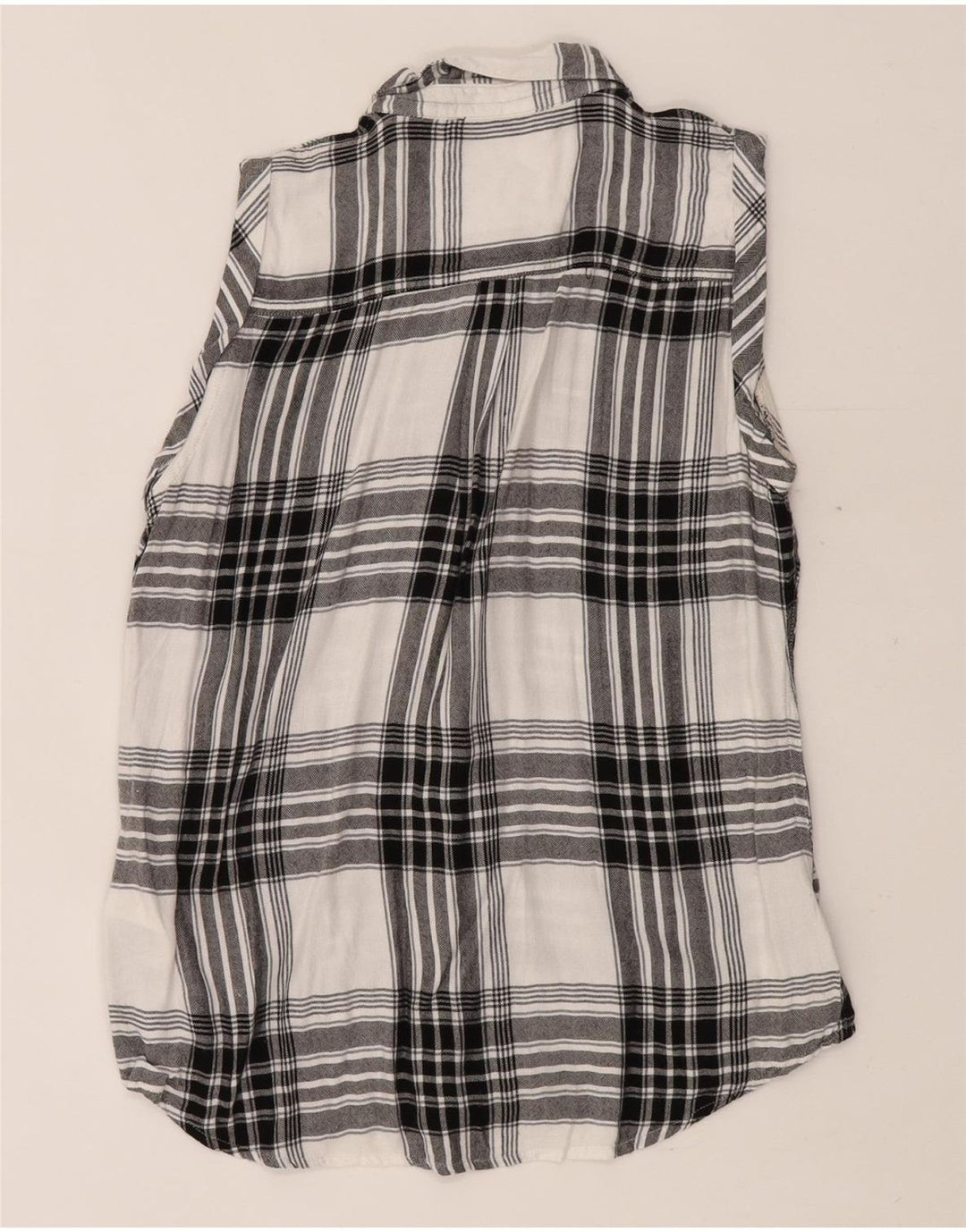 Cămașă cu flanel grafic Superdry pentru femei UK 14 Medium Black Check Viscose