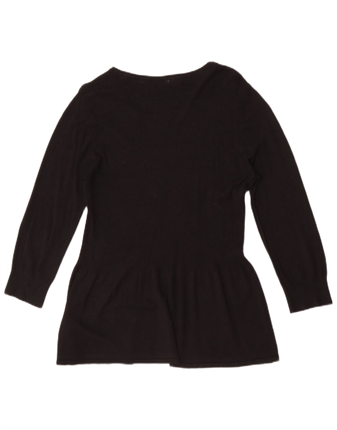 Top cu tunică cu mâneci 3/4 pentru femei Marks & Spencer UK 14 Medium Black Viscose