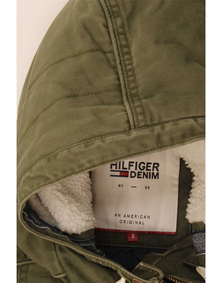Jachetă parka cu glugă Tommy Hilfiger pentru bărbați UK 36 Mic Kaki