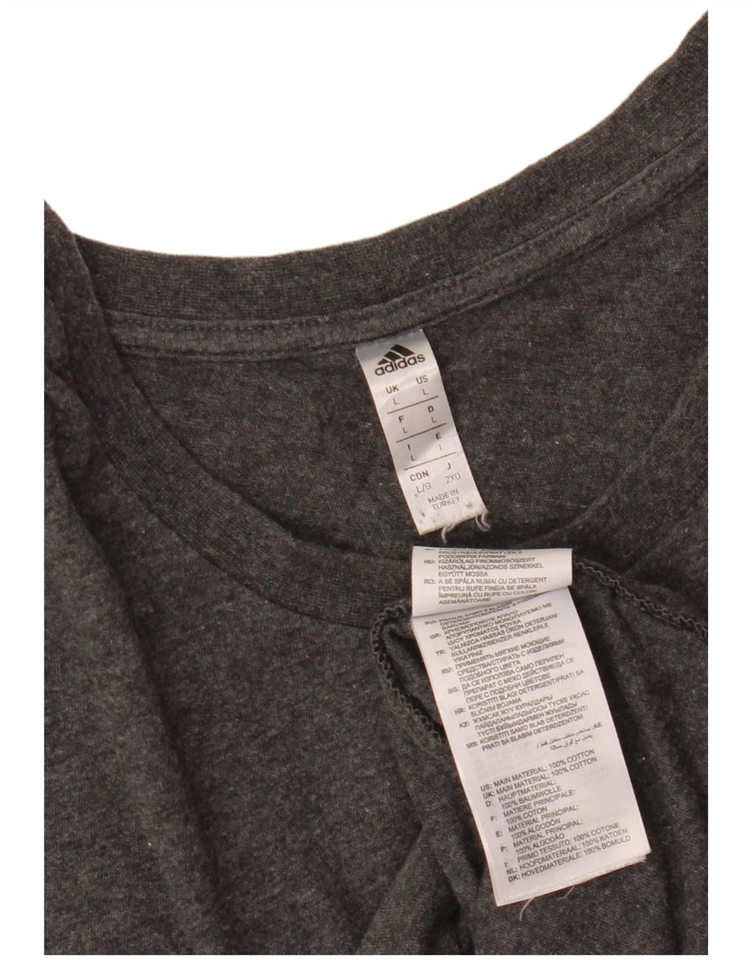 Tricou pentru bărbați Adidas Top mare bumbac gri