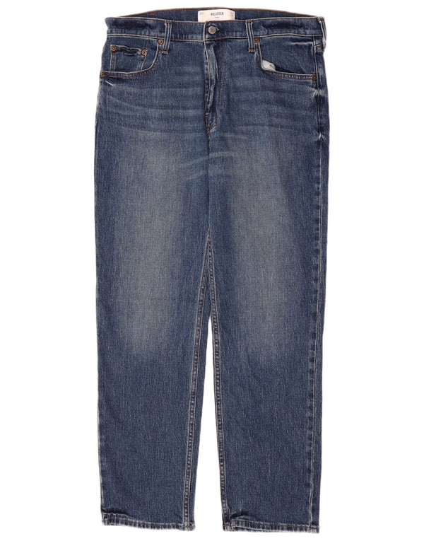 Blugi Hollister pentru bărbați largi W34 L32 bumbac albastru