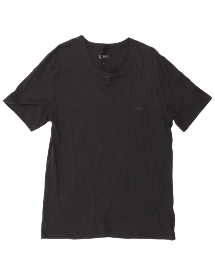 HUGO BOSS Mens T-Shirt Top Medium Black Cotton Vintage Hugo Boss and Second-Hand Hugo Boss from Messina Hembry 