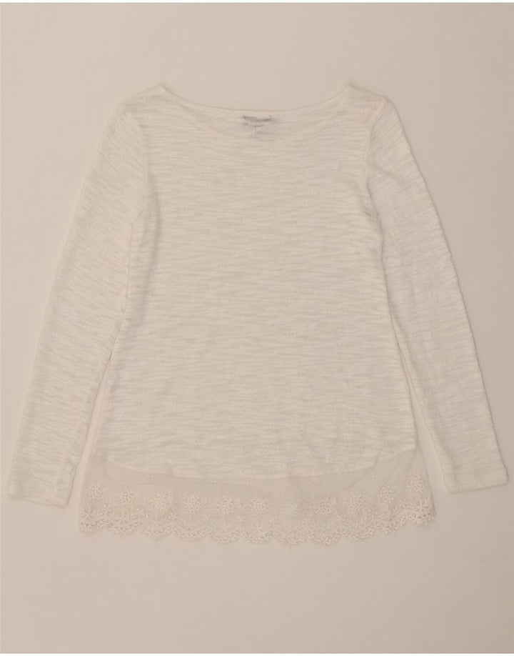 PHASE EIGHT Top pentru femei cu mânecă lungă UK 12 Medium White Floral