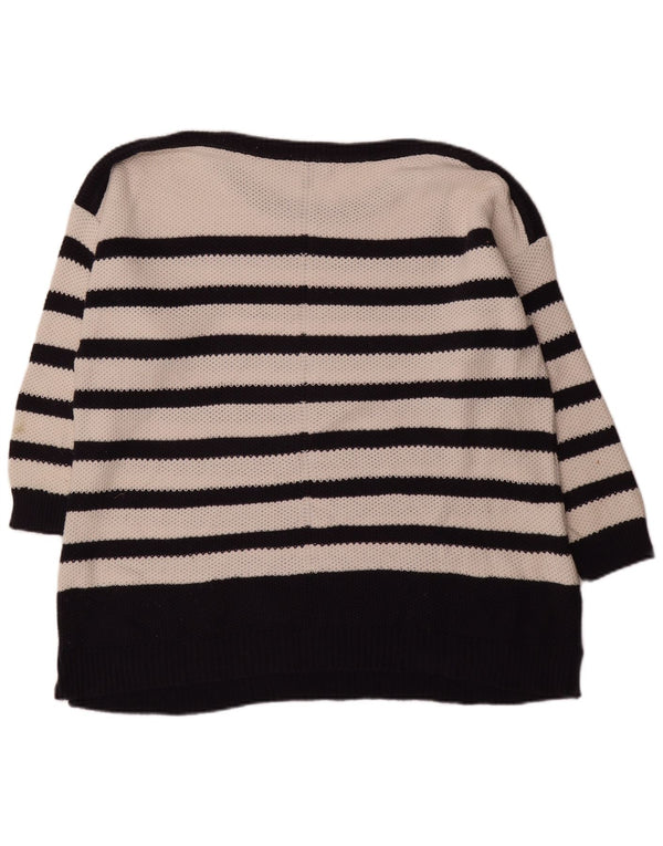 Pulover pentru femeie Laura Ashley, cu mâneci 3/4, cu gât de barcă, UK 18 XL, alb