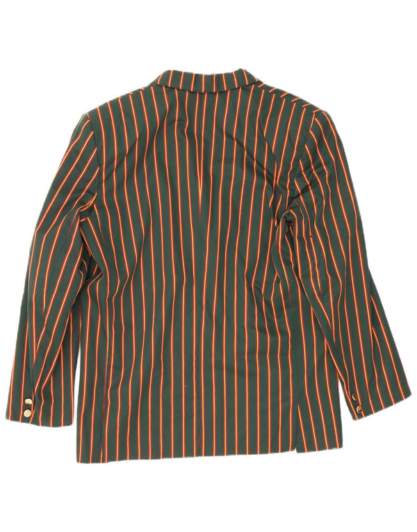 I Pinco Pallino Jachetă Blazer pentru femei cu 2 nasturi UK 16, mare, verde, cu dungi