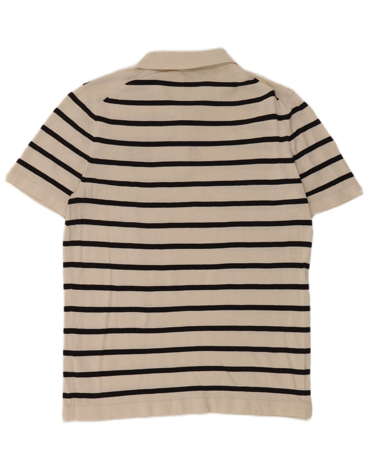 Tricou polo Massimo Dutti pentru bărbați, bumbac cu dungi albe medii