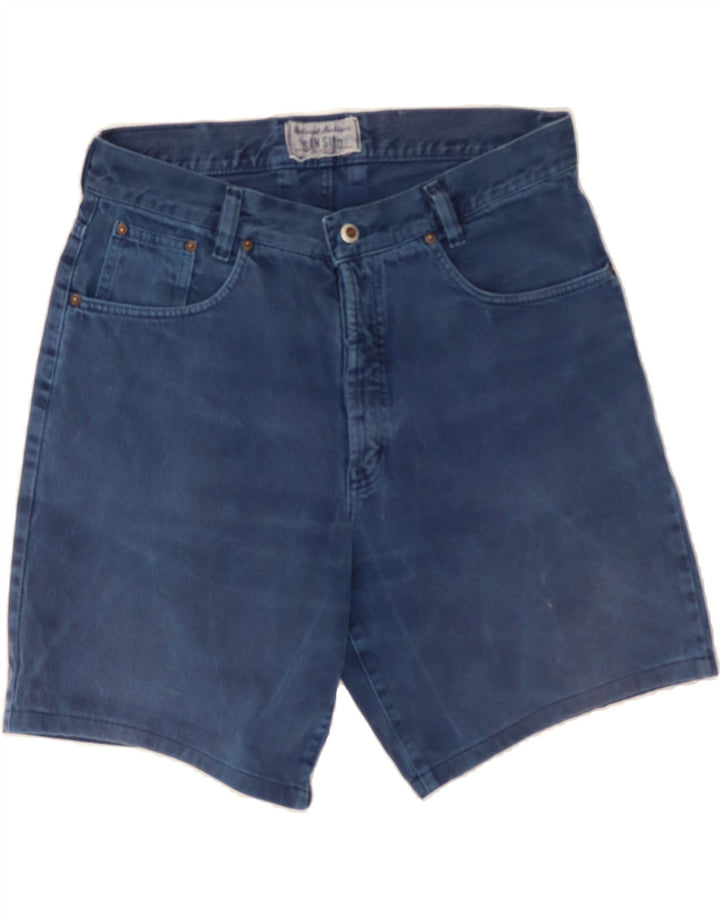 VINTAGE Mens Denim Shorts W34 Large Navy Blue Vintage Vintage and Second-Hand Vintage from Messina Hembry 