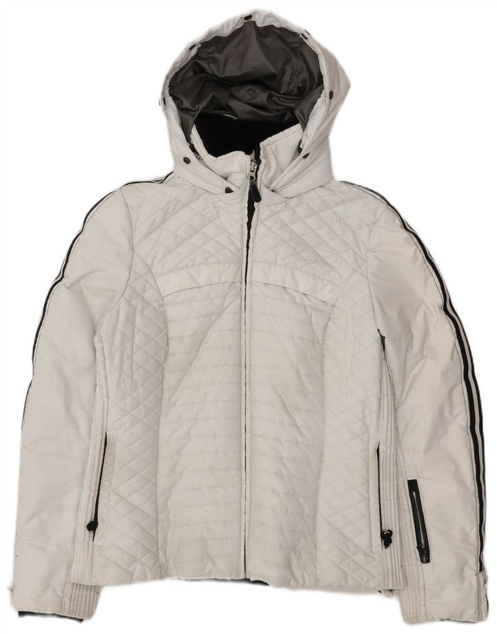 Jachetă de vânt pentru femei Colmar cu glugă IT 44 Medium White Sports