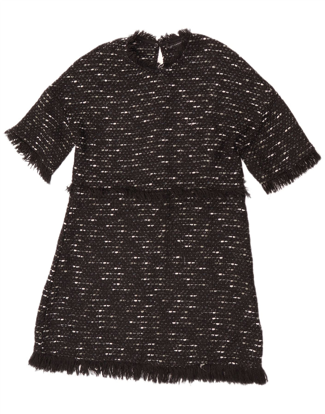 Rochie cu pulover pentru femei Zara UK 12 Medium Black Flecked