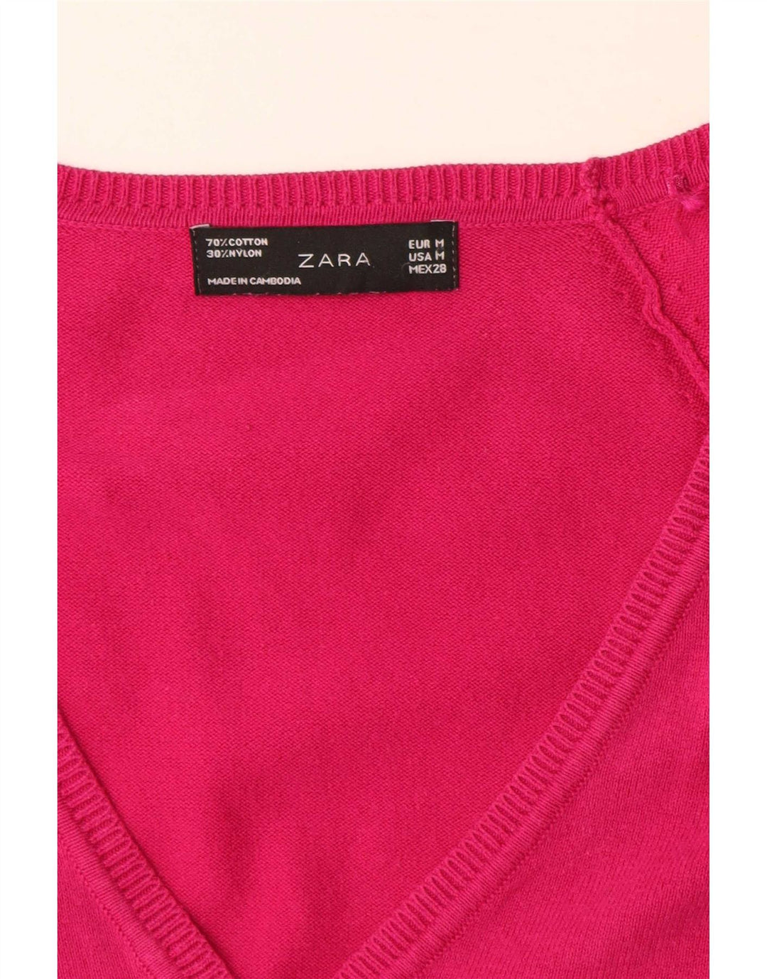 Pulover cardigan pentru femei Zara UK 12 Roz mediu