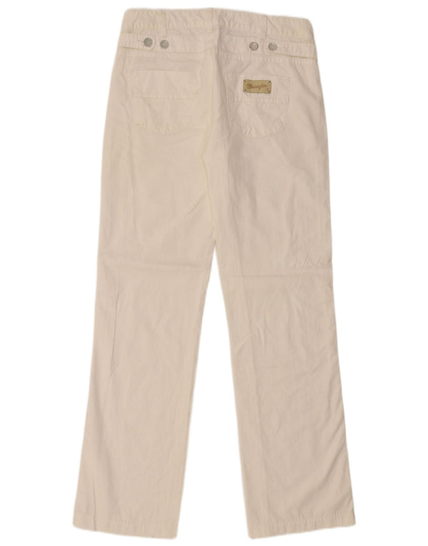 Pantaloni chino drepți Sam WRANGLER pentru femei L27 L30 bumbac alb