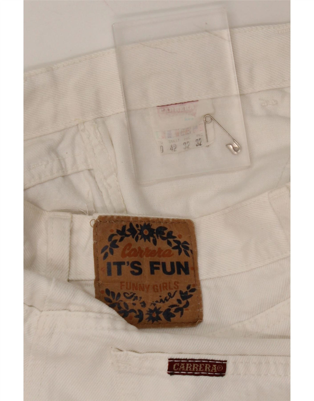 Fusta de blugi pentru femei CARRERA IT 42 Medium W32 Bumbac alb