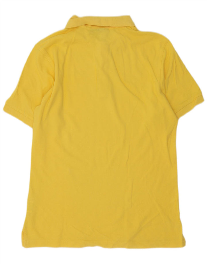 Tricou polo pentru bărbați Lotto din bumbac galben mare