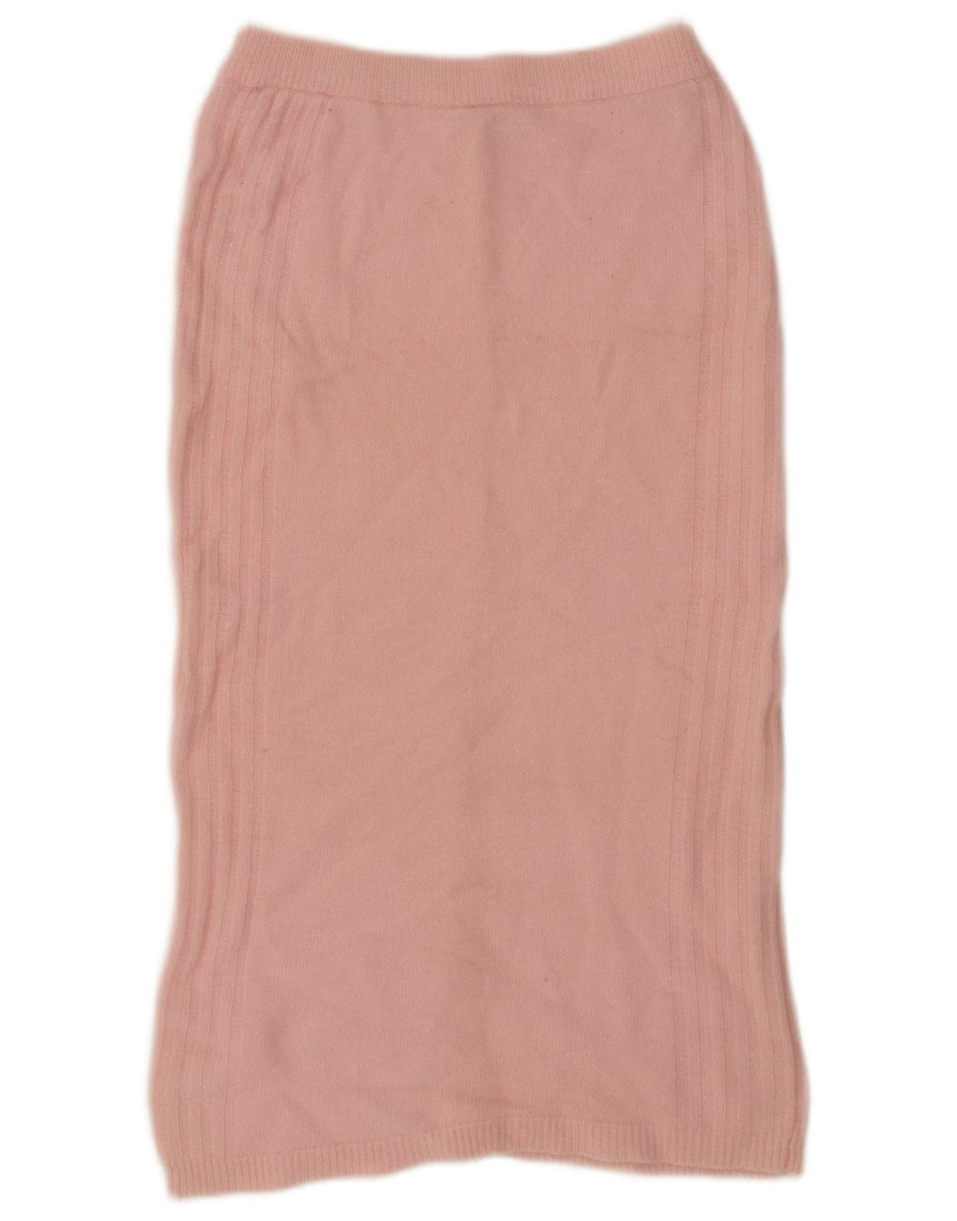 Fusta midi tricot vintage pentru femei EU 38 Medium W34 Roz Lambswool