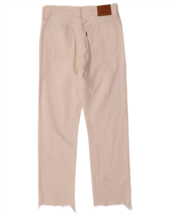 Blugi drepti 501 pentru femei Levi's W29 L28 bumbac alb