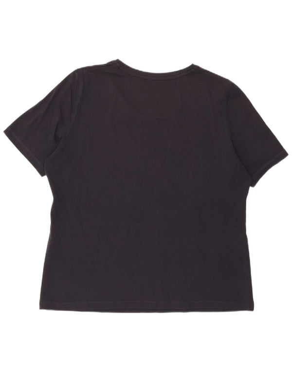 Perte by Krizia Tricou cu grafic obișnuit pentru femei Top UK 12 Medium Bleumarin