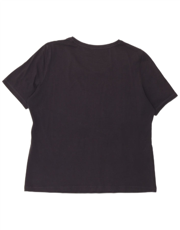 Perte by Krizia Tricou cu grafic obișnuit pentru femei Top UK 12 Medium Bleumarin