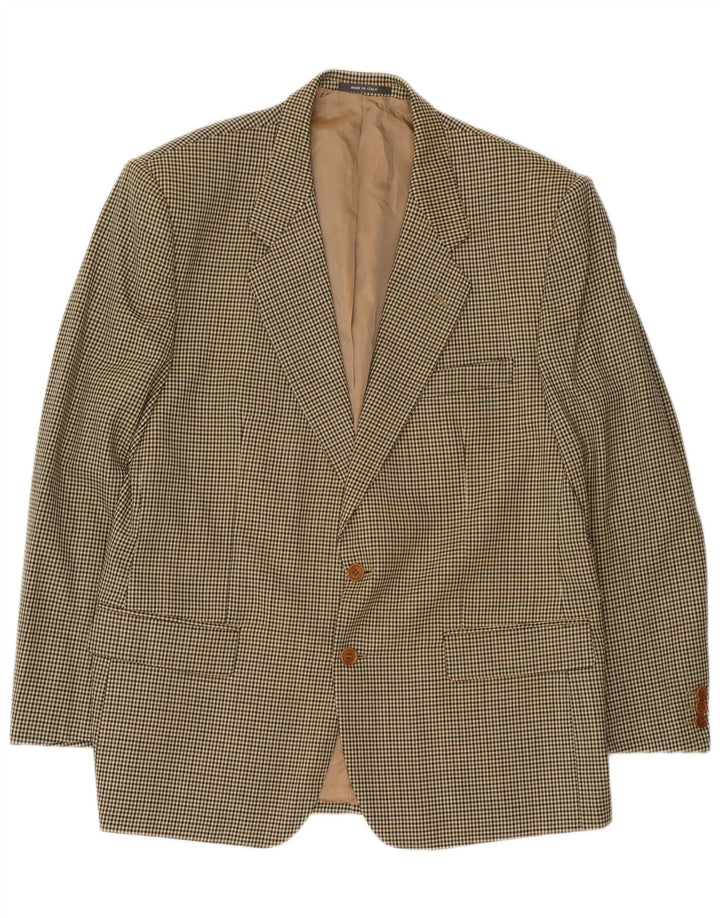 Sacou Angiolo Miliotti pentru bărbați, cu 2 nasturi, UK 42 XL, verde, picioare de găină