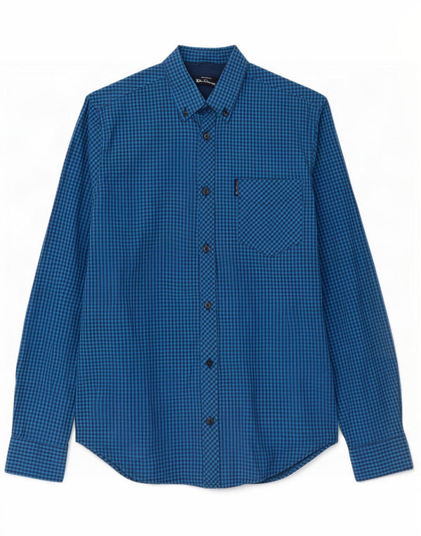 Cămașă pentru bărbați Ben Sherman, mică, albastră, din bumbac
