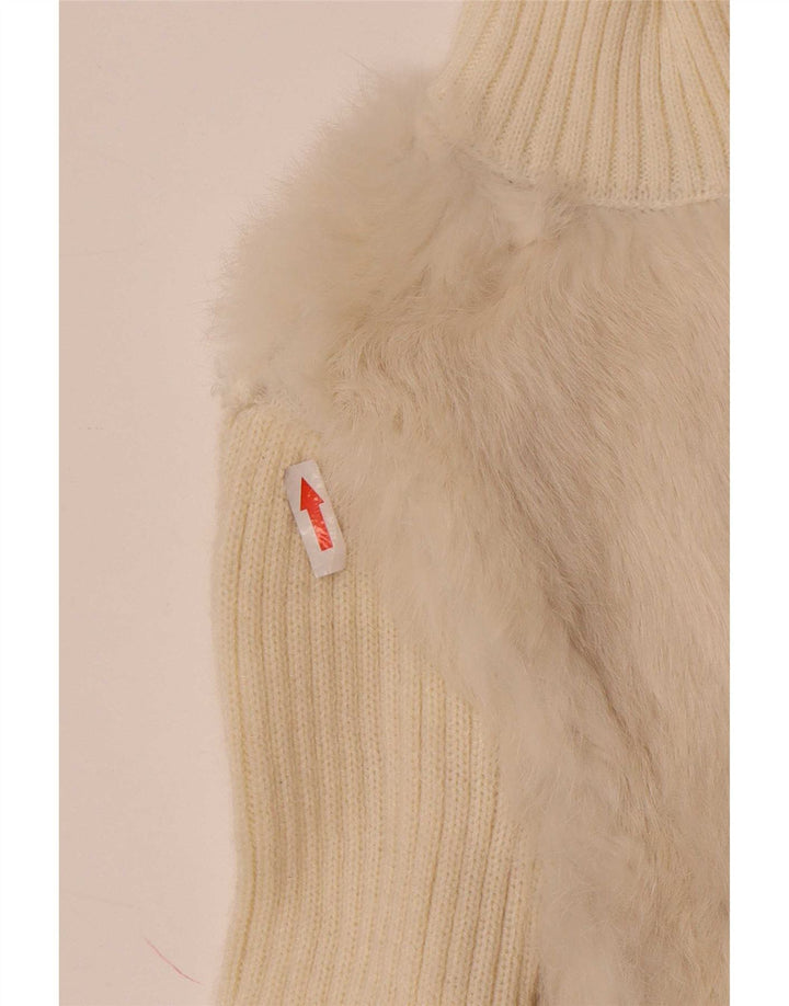 Pulover Cardigan pentru Damă Zara UK 12 Mediu Acrilic alb