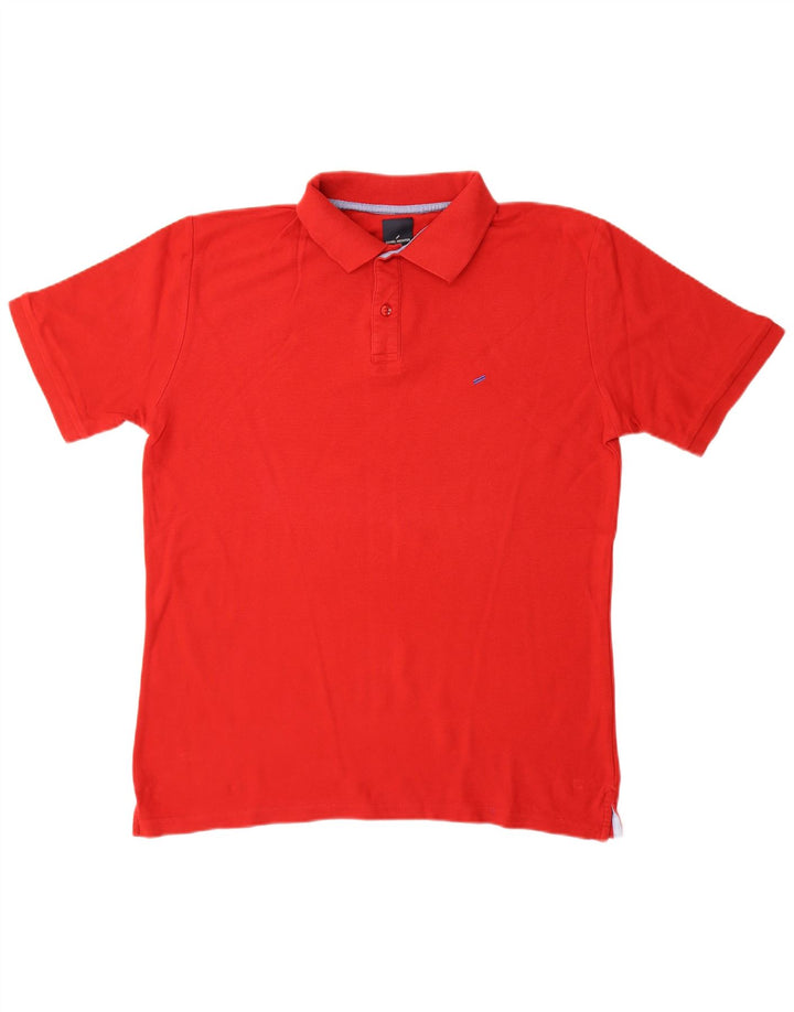 DANIEL HECHTER Mens Polo Shirt Large Red