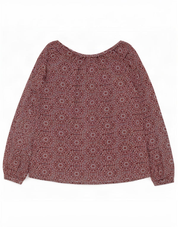 Bluză cu mânecă lungă pentru femei Benetton UK 14 Medium Red Floral