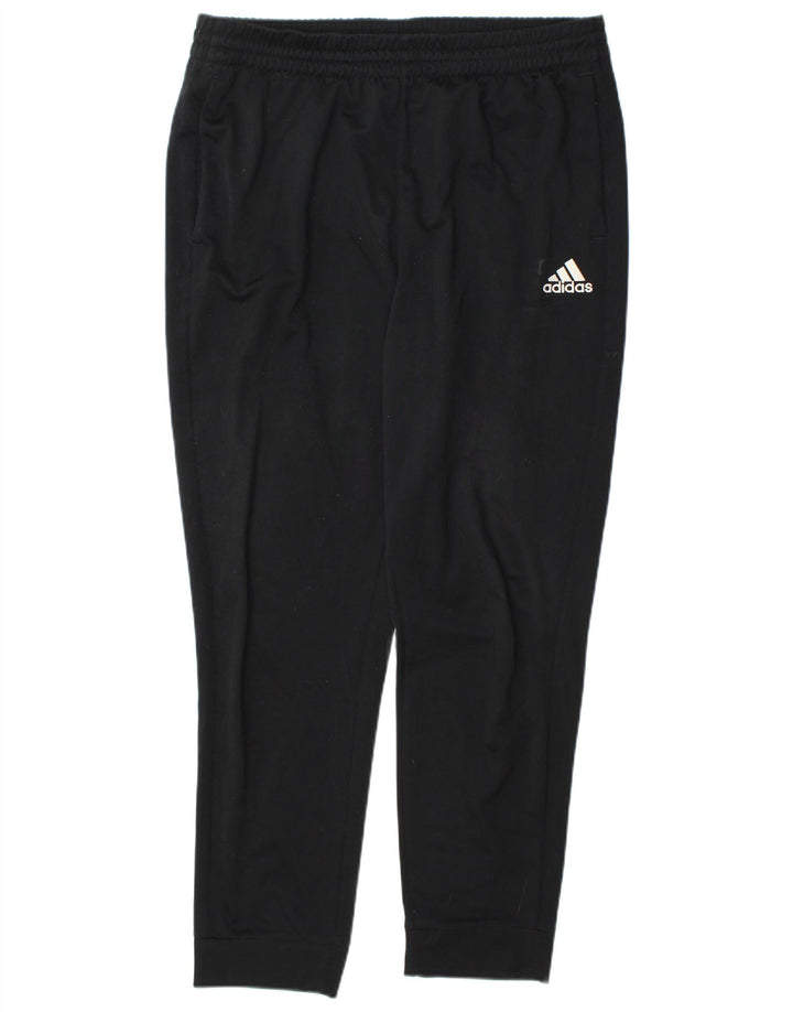 Pantaloni de trening pentru bărbați Adidas Pantaloni de jogging, mari, negru, poliester