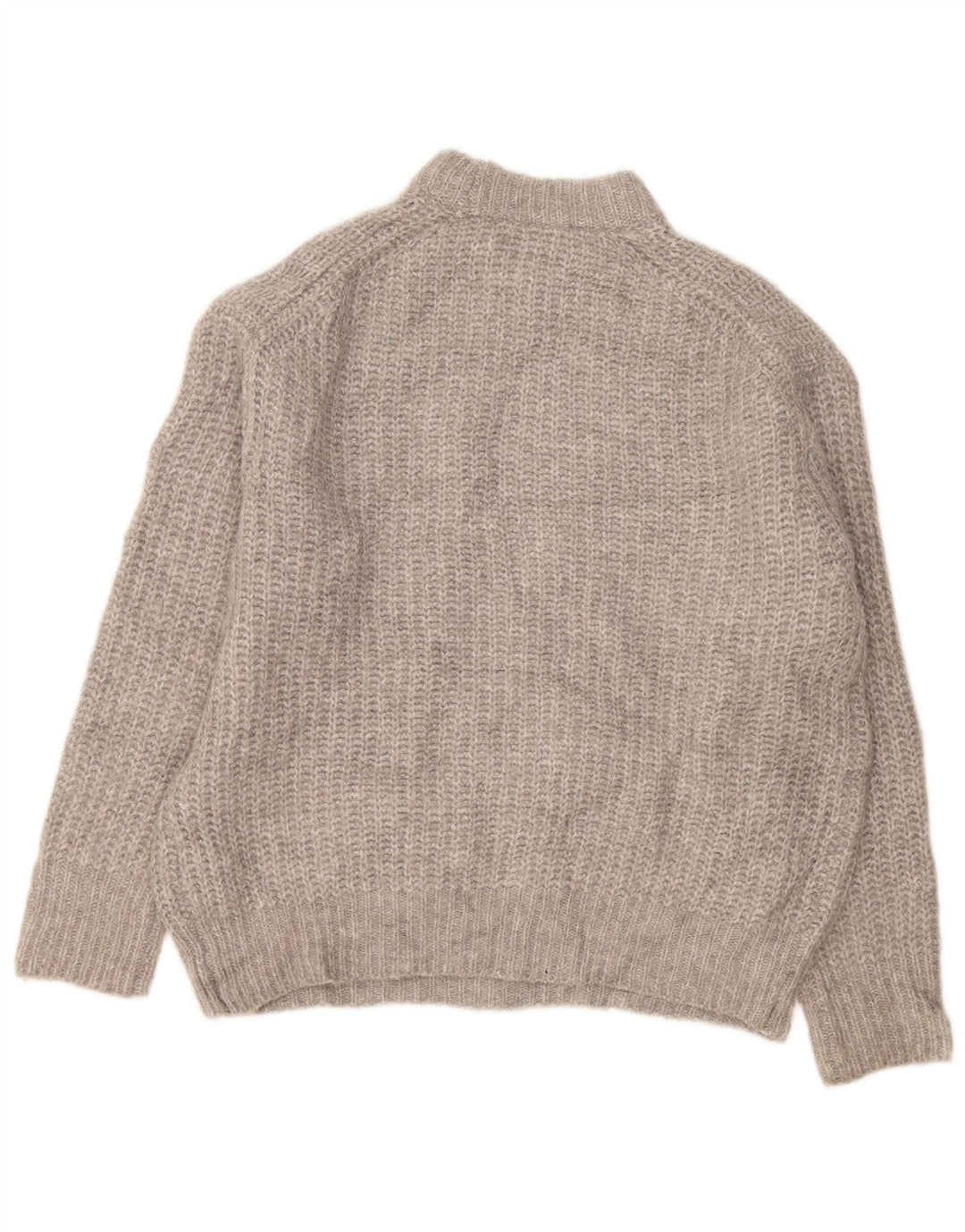 Pulover oversized cu gât țestoasă pentru femei Zara UK 10 Poliester gri mic